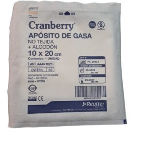 Apósito de gasa no tejida + algodón – Cranberry (unidad)