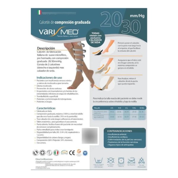 Calcetines Varimed para varices compresión 280 Gambaletto