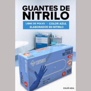 Guantes de Nitrilo TopSafe, caja 100 unid.