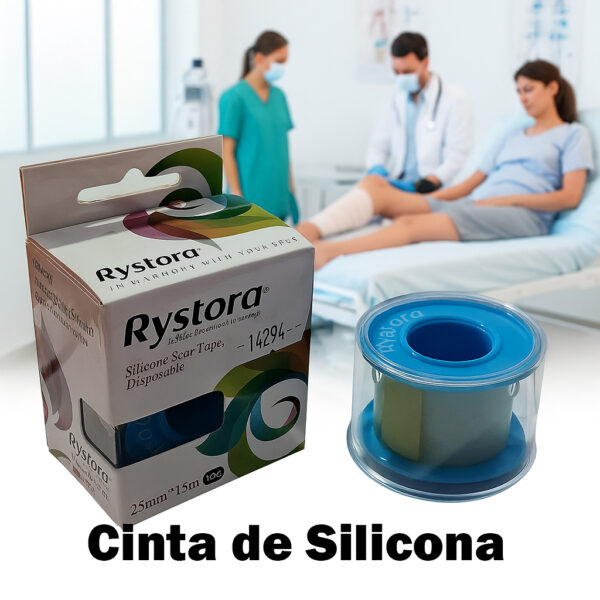 Cinta de Silicona Para cicatrices Rystora 25mm x 1.5M