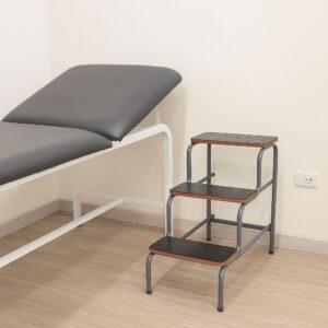 Escalera escabel de 3 peldaños para consulta medica