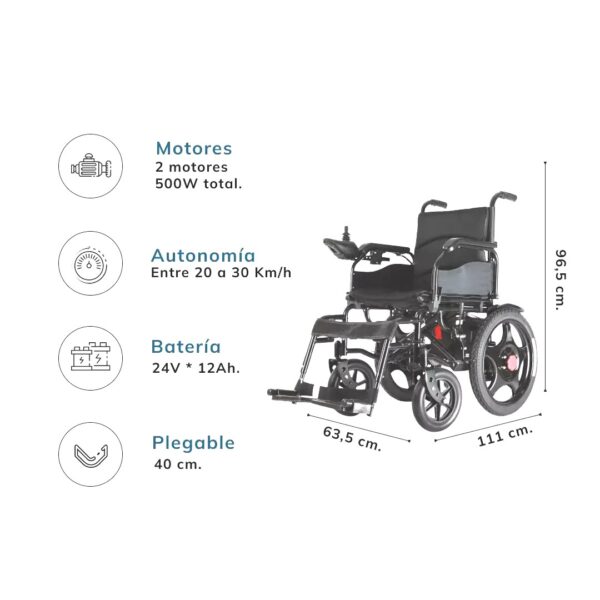 Silla de Ruedas Eléctrica Modelo 002-C - Imagen 2