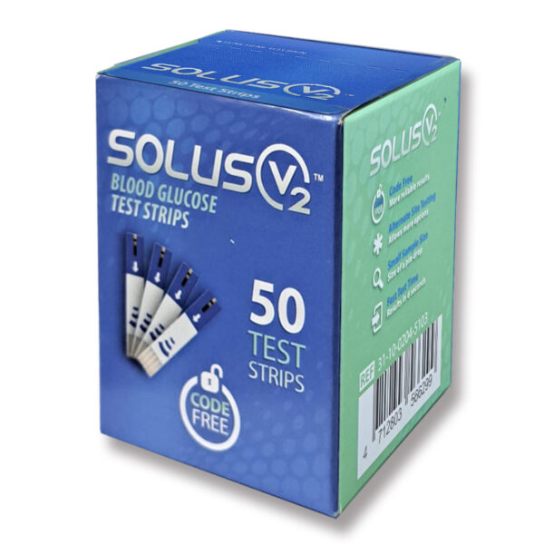 Tiras reactivas para glucometro Solus v2