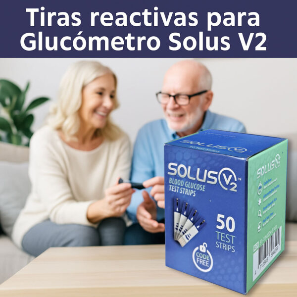tiras reactivas hemoglucotest glucometro Solus V2