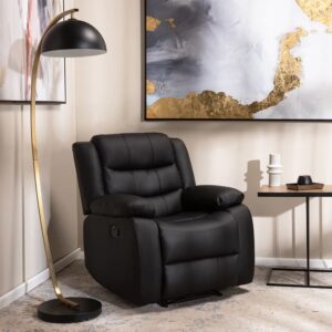 bergere reclinable de Ecocuero negro modelo Berlin