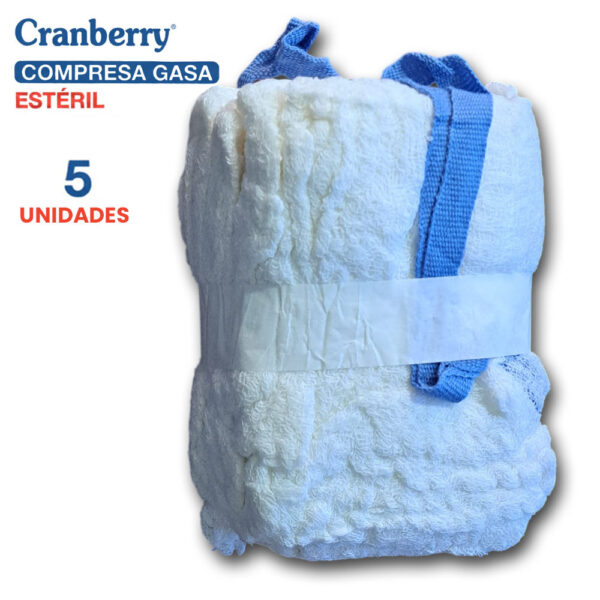 Compresas de gasa estéril 45 x 45cm con hilo azul radiopaco, Kit de 5 unidades.