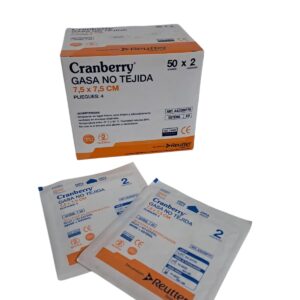 Gasa No Tejida 7.5 x 7.5 Cramberry (Sobre x 2 unidades)