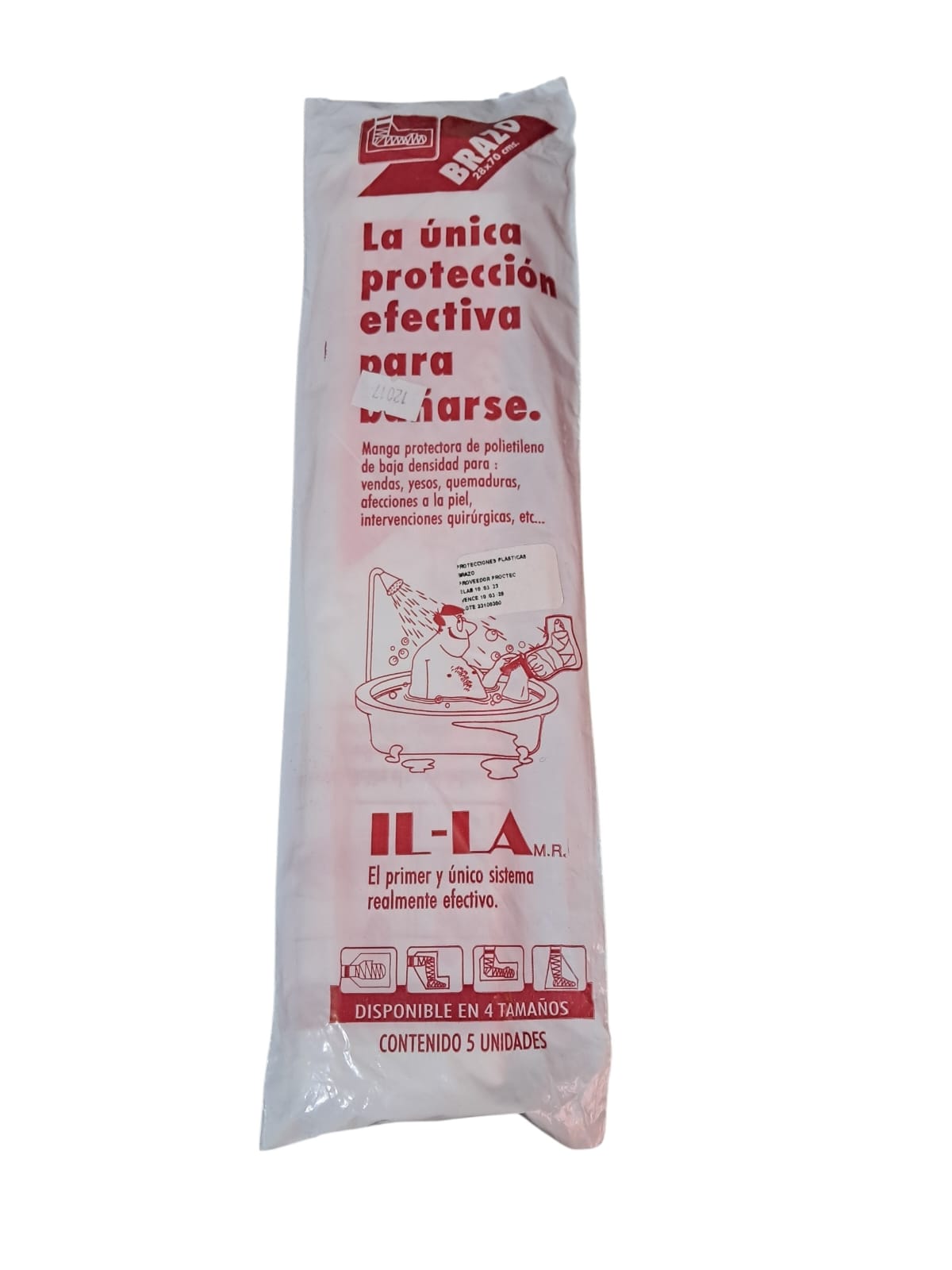 Protector Plástico Brazo- Para Bañarse (Bolsa 5 unidades)
